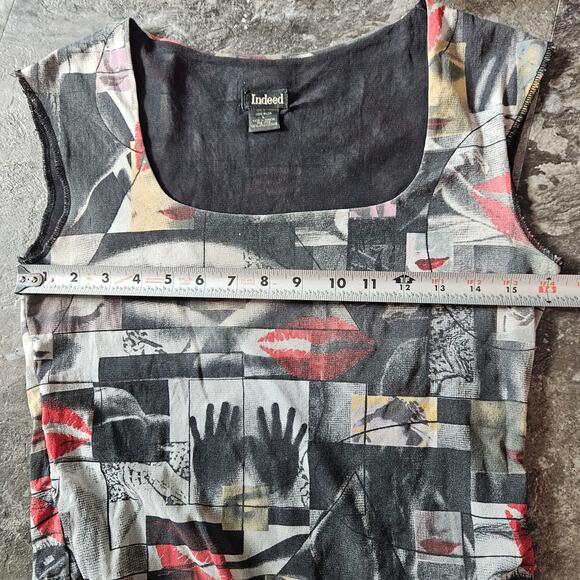 Y2k Wearable Artsy Grunge Tank Top Size Large Collage Faces - Picture 4 of 6